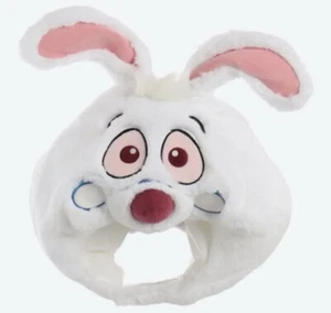 Japan Tokyo Disney Resort  HeadBand Cap Fluffy White Rabbit Alice in Wonderland - Picture 1 of 7