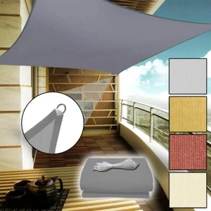 Anti-UV Sun Shade Sail Net Rectangle HDPE Patio Pool Shelter UV Block Mesh Cover - Picture 1 of 12