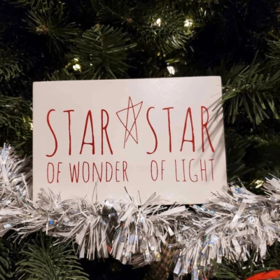 Star of Wonder 光明之星,装饰品,木质明信片,标志 红色/白色 — 第 1/3 张图片