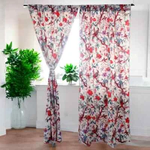 White Velvet Curtain Drape Window Decor Door Curtain Blackout Luxury Curtain - Picture 1 of 4