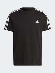 adidas Essentials Single Jersey 3-Stripes T-Shirt, Maglietta a Maniche Corte Uom