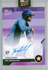 2020 Topps Now Road to Opening Day YORDAN ALVAREZ RC Auto Autograph Purple 18/25