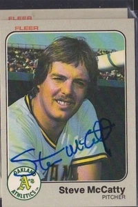Autógrafo de béisbol Fleer 1983 Steve Mccatty A's *52653 - Imagen 1 de 1
