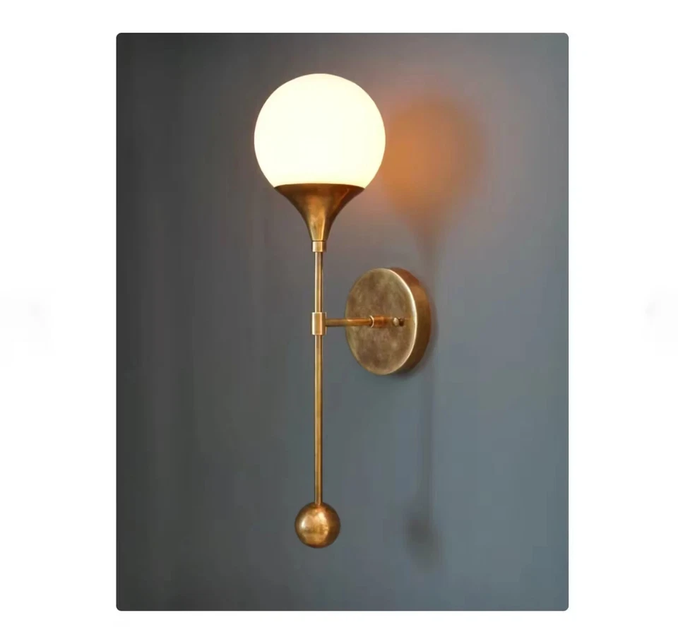 Modern Brass TRUMPET Wall Sconce Lamp Light , Mid Century Brass Wall Light Lamp - Image 1 of 4