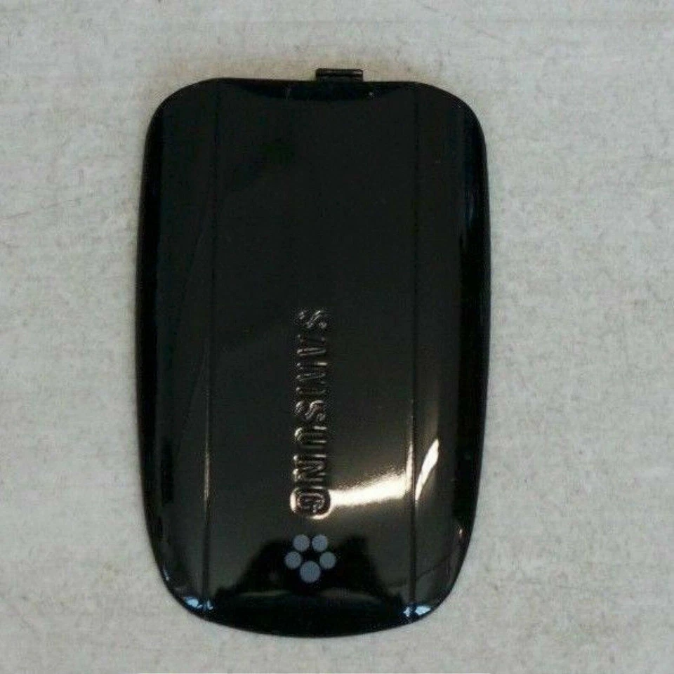 GENUINA Samsung Stripe SGH-T329 CUBIERTA DE BATERÍA Puerta NEGRA Abatible Teléfono Celular Trasero Foto 1 de 1