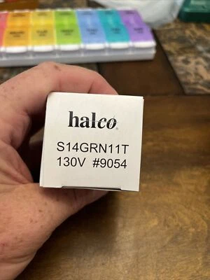Halco S14GRN11T  11-Watt GREEN COLOR S14 Lamp Light Bulb 11W 130V E26 - Image 1 of 3