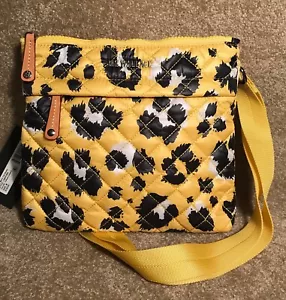 NWT MZ Wallace Metro Flat Crossbody in Yellow Leopard Oxford $135 - Picture 1 of 7