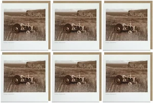 LYRICAL SCOTLAND 15 x 15 cm Tractor Scotland Scene Pack Of 6 Blank Cards - Picture 1 of 6
