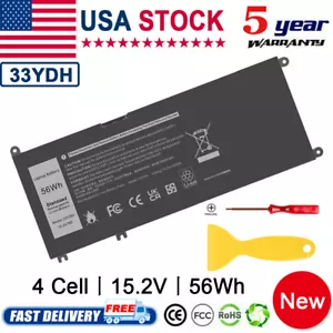 33YDH Battery for Dell (G3 15 3579) (G3 17 3779) (G5 15 5587) (G7 15 7588) Serie - Picture 1 of 12