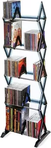 Atlantic Mitsu 130 CD 90 DVD Bluray Games 5 Tier Media Rack Smoke-Au - Picture 1 of 9