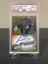 Jesus Luzardo 2018 Bowman’s Best Early Indications Gold Auto /50 PSA Gem Mint 10