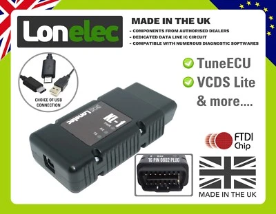 KL-1 INTERFACE CABLE - TRIUMPH KTM APRILIA BIKE TUNEECU ANDROID KKL - Image 1 of 2