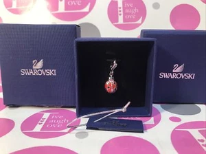 AUTHENTIC Signed Swarovski Crystal Charm 1128443 LADY BUG CHARM NIB - Picture 1 of 6