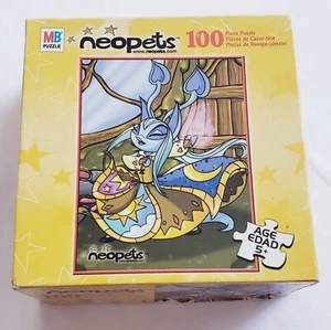 Rompecabezas de 100 piezas vintage Neopets azul Aisha Jerdana 2003 Hasbro MB, COMPLETO - Imagen 1 de 4