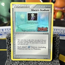 Glacia's Stadium 76/108 Pokemon Card Holo Trainer EX Power Keepers Stamped