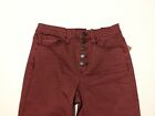 Mudd Hi Rise Jeggings Exposed Botton Jeans For Women 3 Sable Red Nwt 98% Cotton