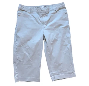 Womens Lee Platinum Label Khaki Naturally Slimming Cropped Capri Pants - Sz 16 - Picture 1 of 3
