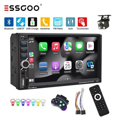 7" Autoradio 2 DIN Wireless Carplay/Android Auto BT HD Touch Screen USB + Kamera - Bild 1 von 4