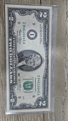 Unique and rare$ 2 dollar bill from 2003 .    I 94616645 A - Image 1 of 4
