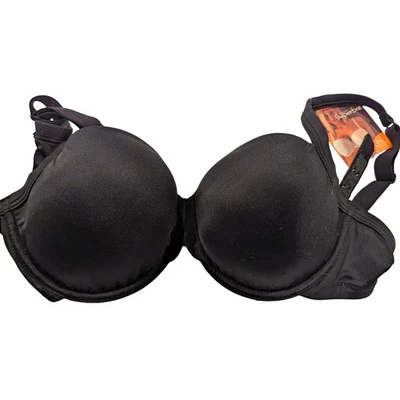 Panache Superbra Porcelain Moulded Bra 32D Black Underwire Lingerie - Image 1 of 4