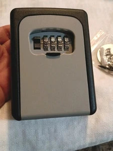 Caja fuerte para llaves combinación de 4 dígitos montaje en pared almacenamiento seguridad exterior - Imagen 1 de 8