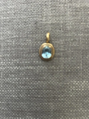 Acquamarin Pendant In 10k Yellow Gold - Image 1 of 4