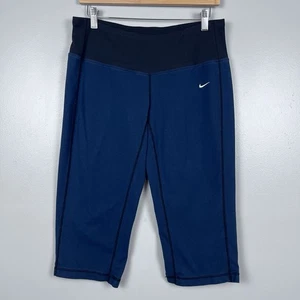 Nike Damen Fit-Dri Blau Capri Elastischer Bund Leggings 337859 Gr. M; Activewear - Bild 1 von 12