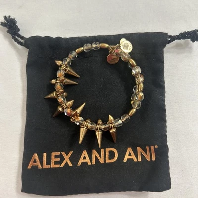 Pulsera Alex And Ani Rock And Raw con cuentas de púas con bolsa antipolvo Foto 1 de 4