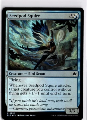 MTG Bloomburrow Foil Seedpod Squire 232 BLB C NM Scan - Image 1 of 2