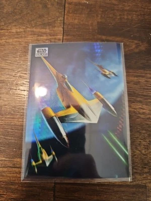2024 Star Wars Topps Chrome Galaxy Naboo N-1 Starfighter Prism Refractor /75 - Image 1 of 2