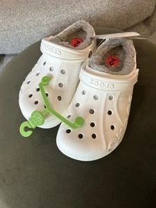 ¡Nuevo! Zuecos Crocs Niños Talla 2 Clásicos Forrados Niños y Niñas Niños Blanco Difuso - Imagen 1 de 3