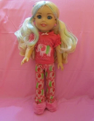 Juego de pijamas y zapatillas Pink Elephant se adapta a muñeca Girl Wisher vendedor de 14,5 pulgadas lsful Foto 1 de 3
