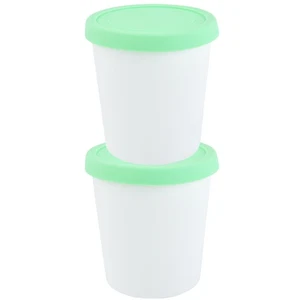 Cubo de helado de silicona con soporte para tazas de postre contenedores de almacenamiento de 2 piezas - Imagen 1 de 12