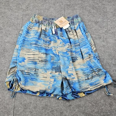 Kantha Bae Shorts Womens One Size Blue Butterfly Pull On Boho Hippie Lagenlook - Image 1 of 4