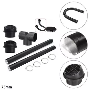 75MM Auto Standheizung Rohr Kanal Warmluft Auslass Entlüftung Schlauch Clip - Bild 1 von 12