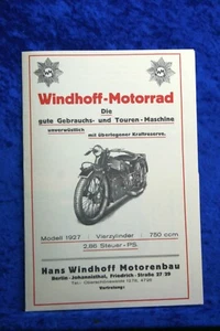 Windhoff 4 1927 folleto (M1118) reimpreso archivo editorial - Imagen 1 de 5