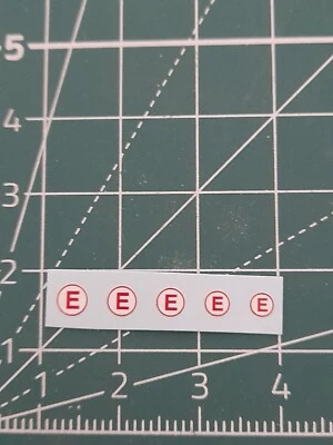 1/18 1:20 Formula One Red E Safety Marker Car Decals For Models Ferrari   Merc - Image 1 of 4