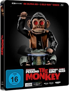 The Monkey (4K UHD + Blu-ray Steelbook) EMBOSSED - COVER A - BRAND NEW & SEALED - Picture 1 of 1
