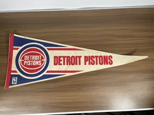 Vintage Detroit Pistons NBA Basketball  Licensed Pennant 31X12 Inches - Picture 1 of 3