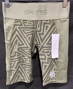 SKINS Compression Series-3 Women's Half Tights Khaki Angle Small New with Tag - Picture 1 of 13