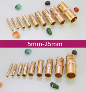 Brass Barbed Hose Straight Joiner Splitter Connector - Bild 1 von 20