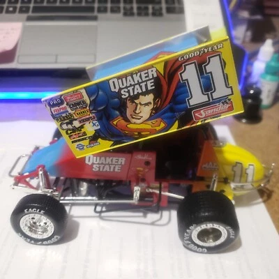 Action 1/18 #11 STEVE KINSER 1999 QUAKER STATE SUPERMAN Extreme Sprint Race Car - Image 1 of 4