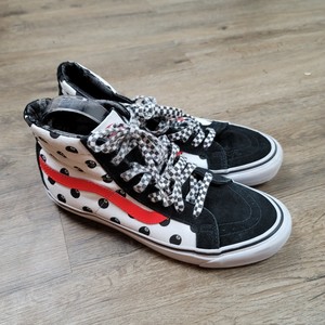 Vans x Stussy Off The Wall Sneakers 8 Ball Old Skool Sk8-hi High Top Red Black