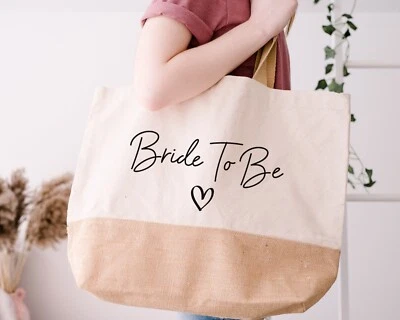 Bride To Be Tote Bag, Hen Do, Bachelorette Party, Bridal Team, Bridesmaid Bags - Image 1 of 2