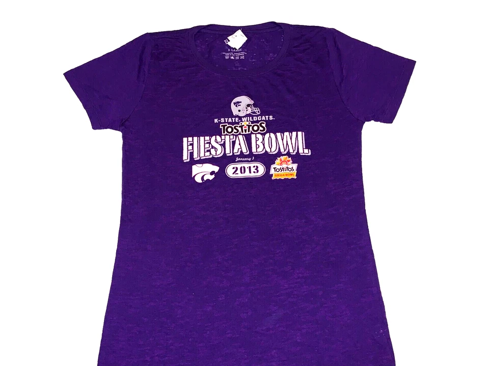 Kansas State Wildcats 2013 Fiesta чаша игры футбол футболка новый женщин маленький XL - Изображение 1 из 1