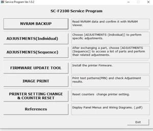 Programme de service pour Epson SureColor F2100 - Photo 1/2