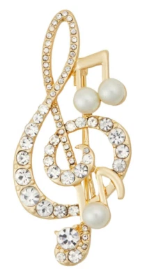 Prendedor Napier Music Note estrás nuevo y en caja Foto 1 de 2