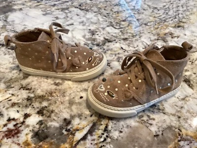 Zapatillas altas GAP de gamuza tostada para niñas pequeñas, talla 8 Foto 1 de 4