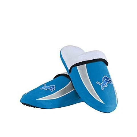 Detroit Lions NFL Mens Sherpa Slide Slippers - S Cover