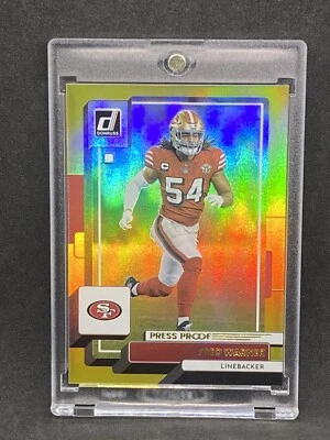 Fred Warner RARE GOLD REFRACTOR INVESTMENT CARD SSP PANINI 49ERS MINT - Image 1 of 2